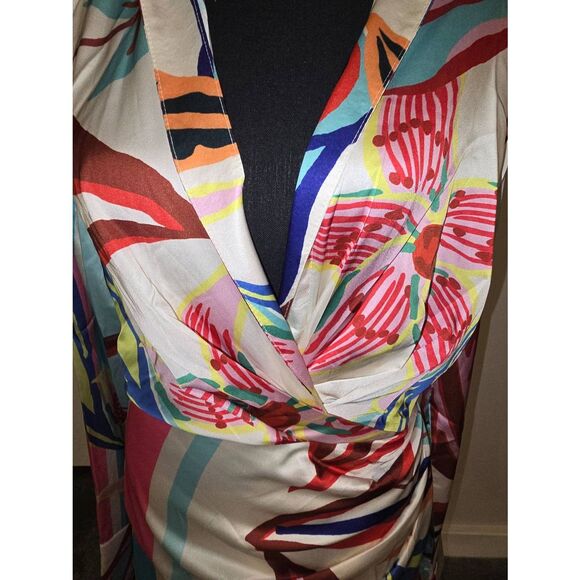 Luxxel Mock Wrap Dress - Picture 3 of 10